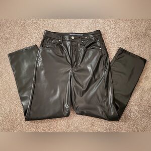 Black Faux Leather Pants
